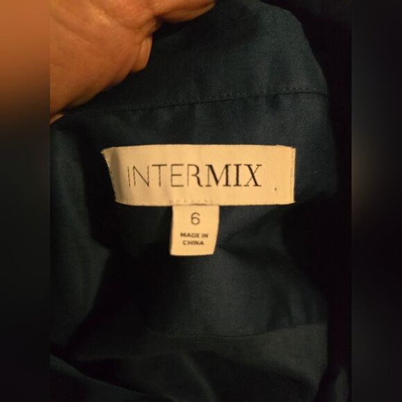 Intermix Fleur Tie-waist Shirt Mini Dress In Blue Size 6 - Picture 6 of 13